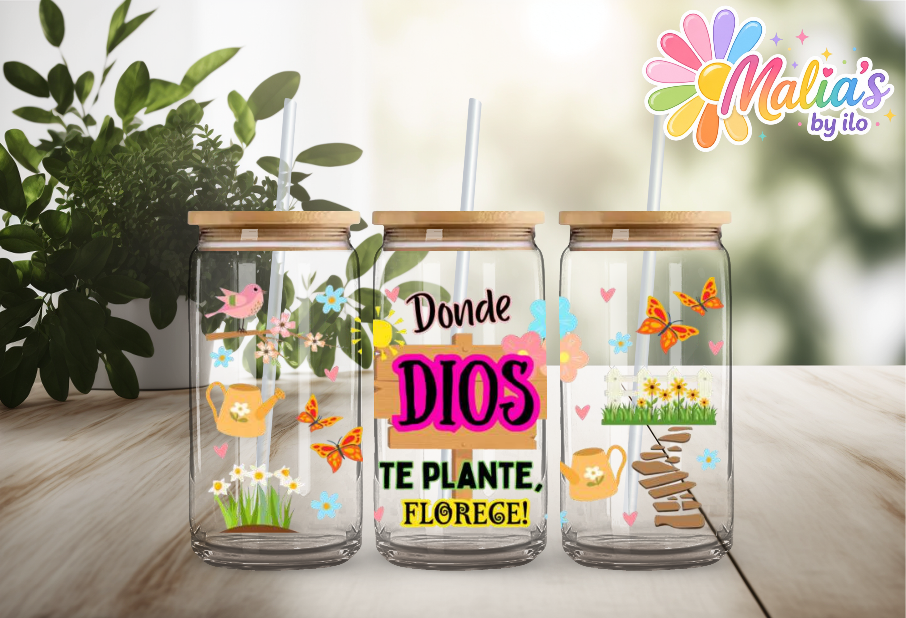 UV DTF Wrap 16oz |  Donde Dios te Plante  Transfer Ready to Apply
