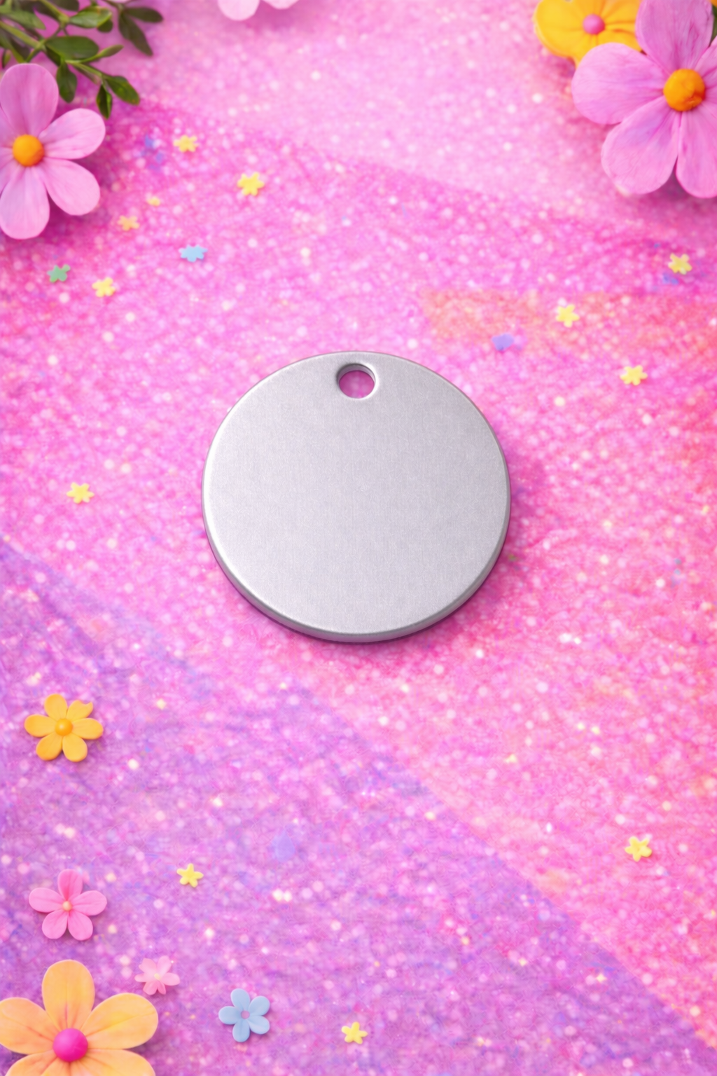 Personalized Round Pet ID Tag | Custom Dog & Cat Name Tag | Malias By Ilo