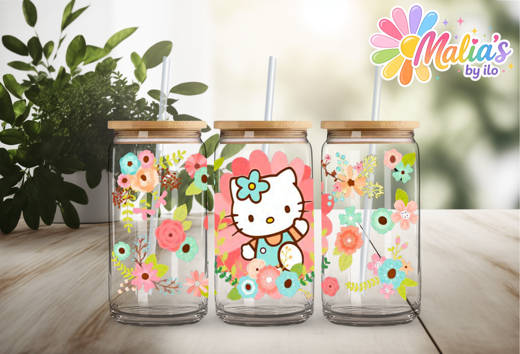 UV DTF Wrap 16oz Pink Kitty| Transfer Ready to Apply