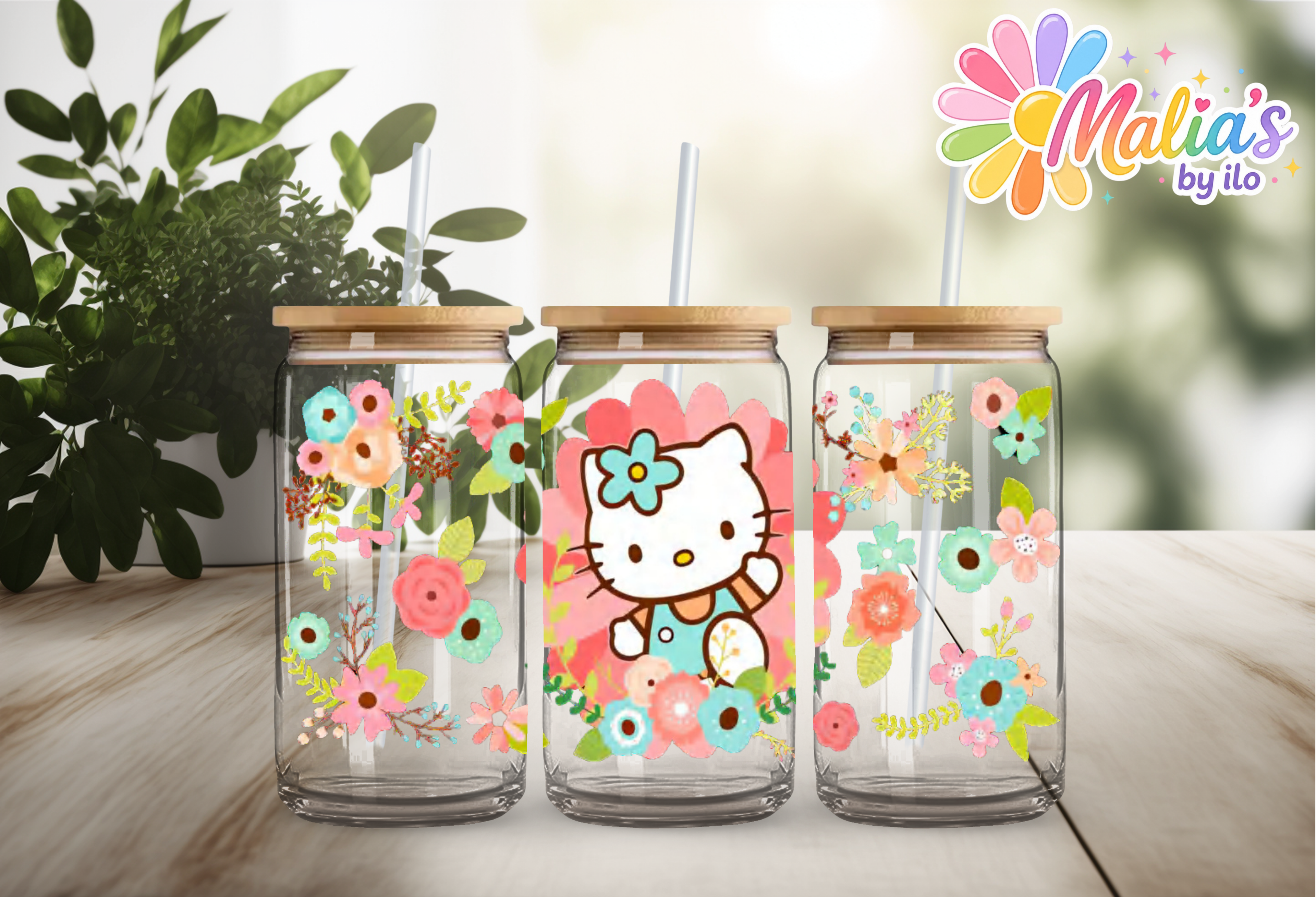 UV DTF Wrap 16oz Pink Kitty| Transfer Ready to Apply