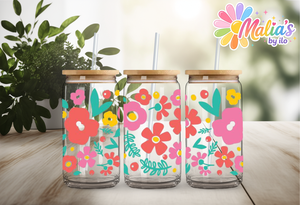UV DTF Wrap 16oz Flower| Transfer Ready to Apply