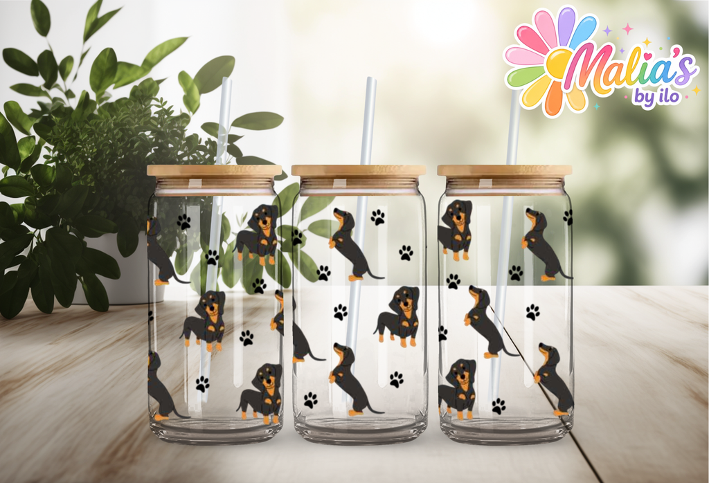 UV DTF Wrap 16oz Daschund| Transfer Ready to Apply