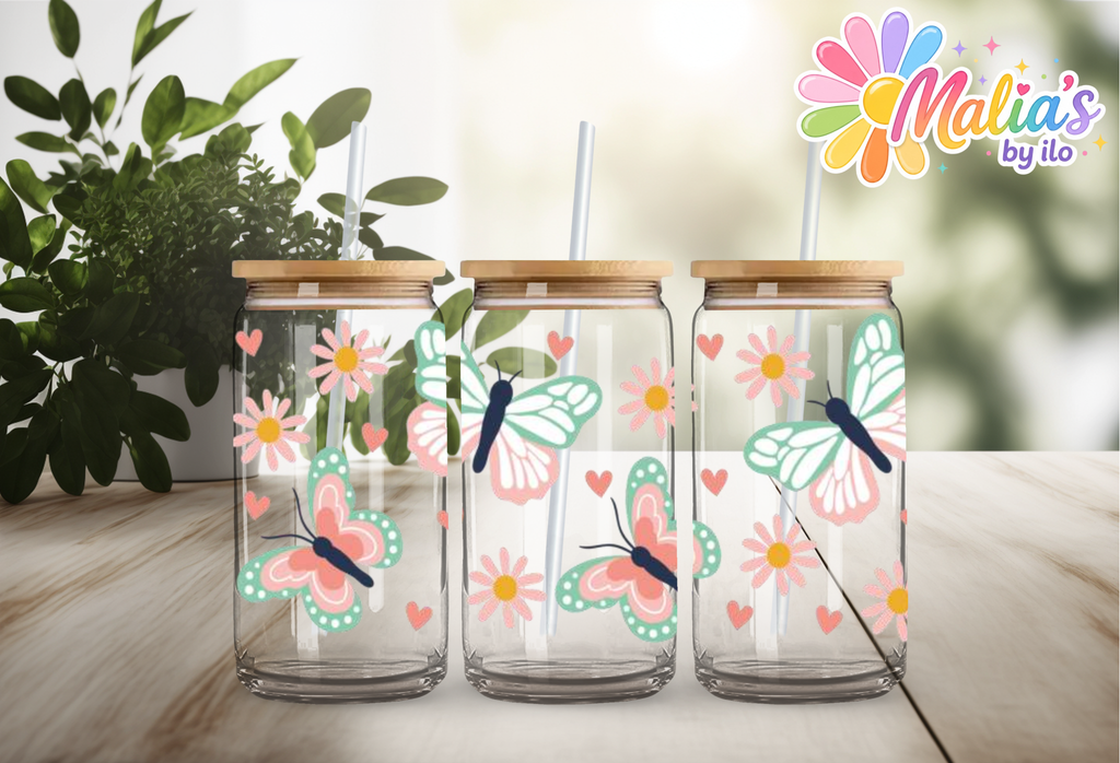 UV DTF Wrap 16oz Mariposas cute| Transfer Ready to Apply