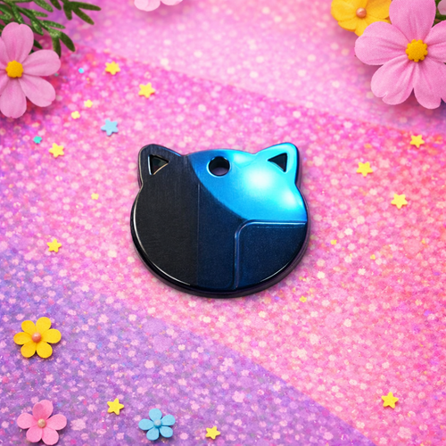 Custom Cat Face ID Tag | Personalized Pet Name Tag