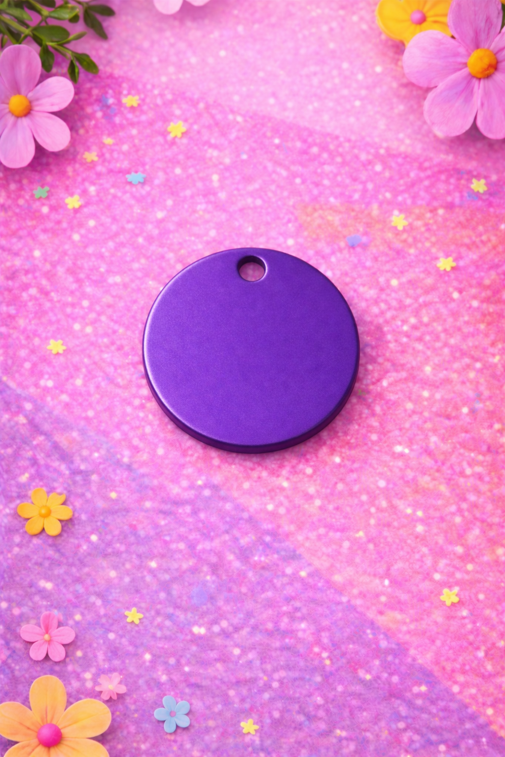 Personalized Round Pet ID Tag | Custom Dog & Cat Name Tag | Malias By Ilo