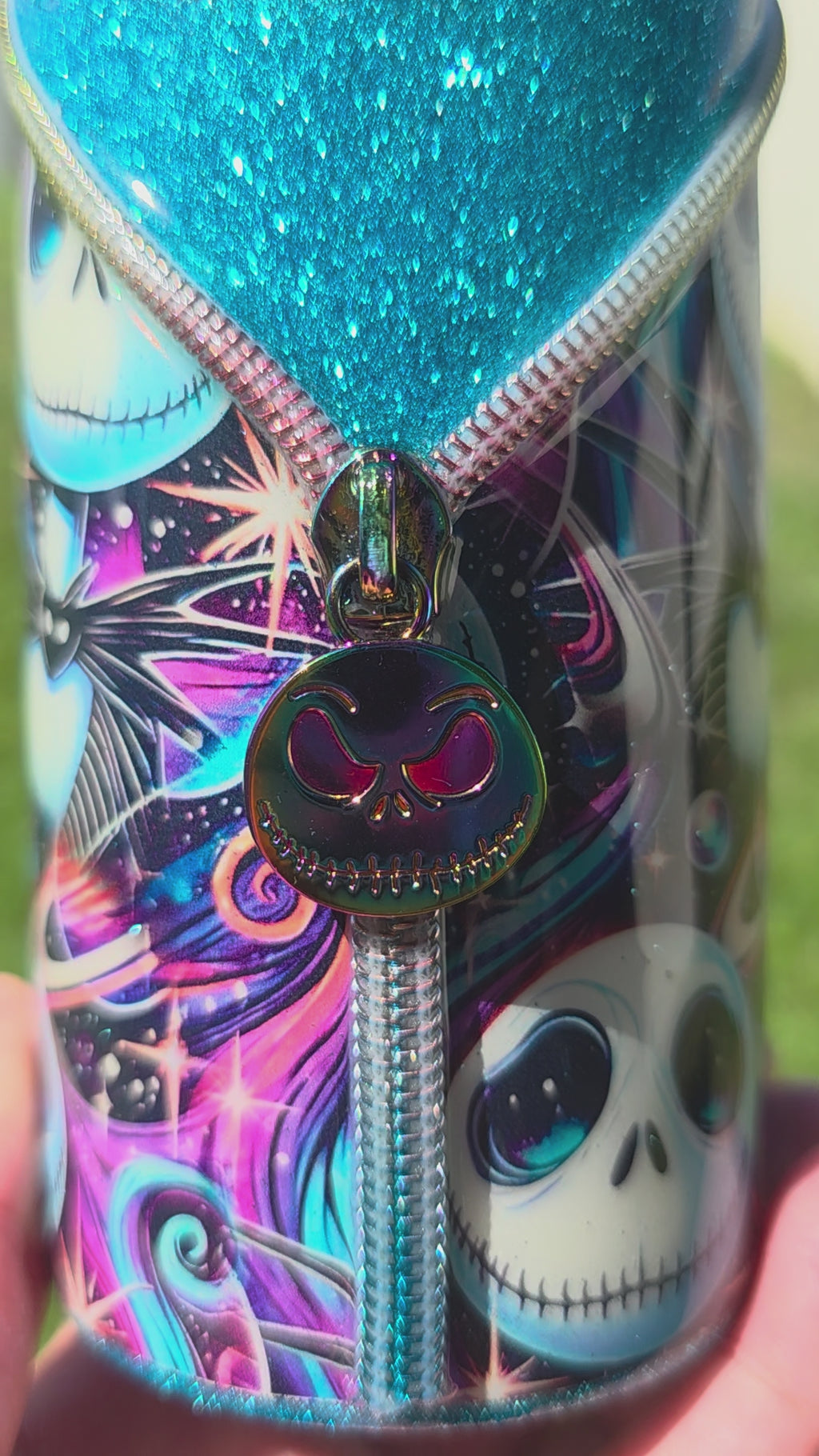 20oz Skinny Tumbler skeleton movie